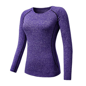 Women's Long Sleeve Fitness Yoga T-shirt