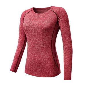 Women's Long Sleeve Fitness Yoga T-shirt