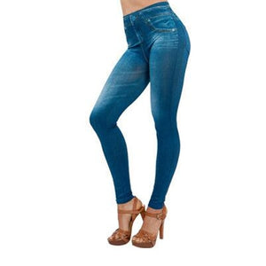 Gtpdpllt S-XXL Women Fleece Lined Winter Jegging Jeans Genie Slim Fashion Jeggings Leggings 2 Real Pockets Woman Fitness Pants