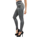 Gtpdpllt S-XXL Women Fleece Lined Winter Jegging Jeans Genie Slim Fashion Jeggings Leggings 2 Real Pockets Woman Fitness Pants