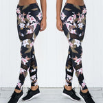 Women's Floral Design Yoga Set
