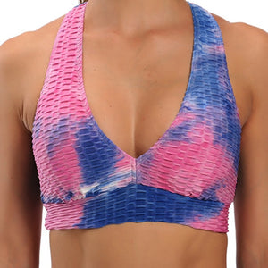 Women Running Seamless Push up Sports Bra