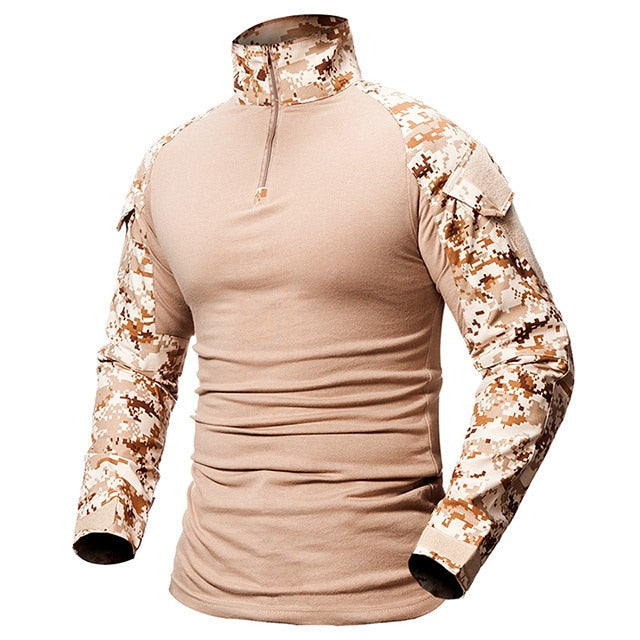 ReFire Gear Men Army Tactical T shirt SWAT Soldiers Military Combat T-Shirt Long Sleeve Camouflage Shirts Paintball T Shirts 5XL