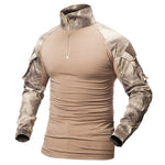 ReFire Gear Men Army Tactical T shirt SWAT Soldiers Military Combat T-Shirt Long Sleeve Camouflage Shirts Paintball T Shirts 5XL