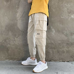 2020 New Hip Hop Joggers Cargo Pants Men Harem Pants Multi-Pocket Ribbons Man Sweatpants Streetwear Casual Mens Pants S-5XL