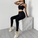 Women's Seamless Cross Shoulder Yoga Gym Set