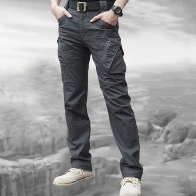 City Military Casual Cargo Pants Elastic Outdoor Army Trousers Men Slim Many Pockets Waterproof Wear Resistant Tactical Pants