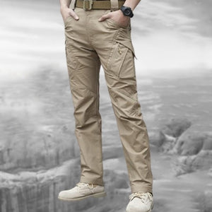 City Military Casual Cargo Pants Elastic Outdoor Army Trousers Men Slim Many Pockets Waterproof Wear Resistant Tactical Pants