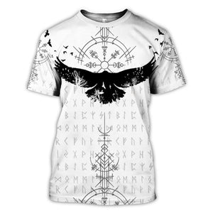 2020 latest Viking symbol printed T-shirt men's summer short-sleeved Harajuku T-shirt men's street hip-hop unisex T-shirt top 01