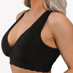 Women Running Seamless Push up Sports Bra