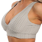 Women Running Seamless Push up Sports Bra