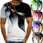 Men 3D Printed T-Shirt Personality Lightning T Shirt Short Sleeve Casual T Shirt 2021 New Summer Fashion T-Shirt