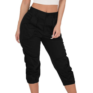 Women's Casual Harem 3/4 High Waist Pants