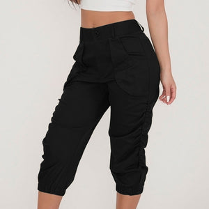 Women's Casual Harem 3/4 High Waist Pants