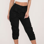 Women's Casual Harem 3/4 High Waist Pants