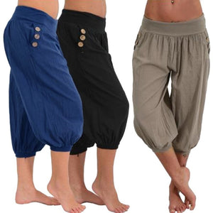 Women's Fashion Cotton Linen Short Pants