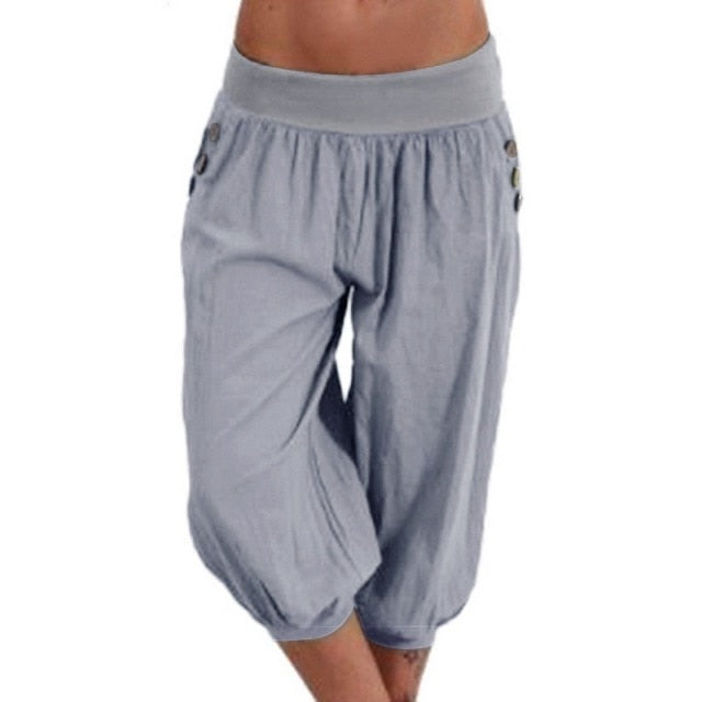 Women's Fashion Cotton Linen Short Pants