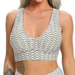 Women Running Seamless Push up Sports Bra