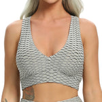Women Running Seamless Push up Sports Bra
