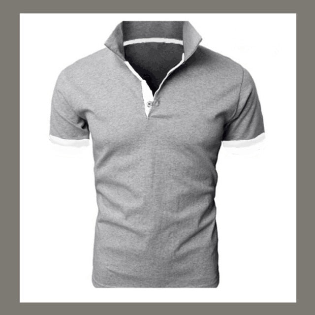 MRMT 2021 Brand New Men's T-shirt Lapel Casual Short-sleeved Stitching Men T-shirt for Male Solid Color Pullover Top Man T shirt