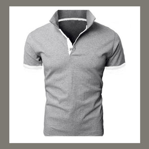 MRMT 2021 Brand New Men's T-shirt Lapel Casual Short-sleeved Stitching Men T-shirt for Male Solid Color Pullover Top Man T shirt