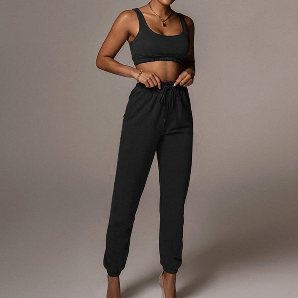 Women Autumn Casual Two Piece Set Tracksuit