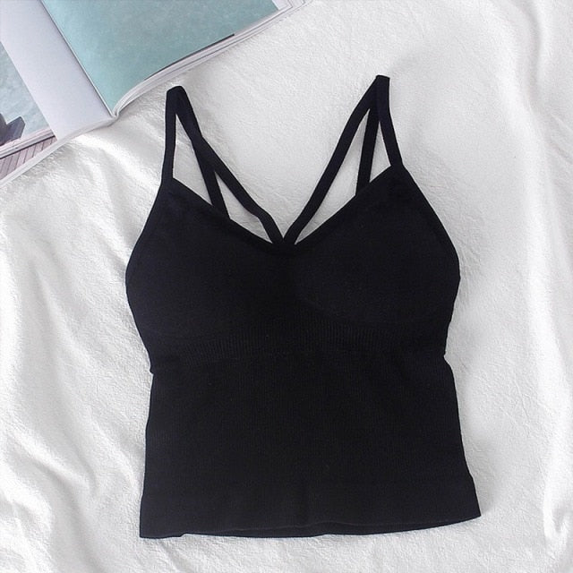 Women's Seamless Gym Tank Crop Top