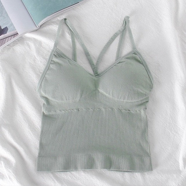 Women's Seamless Gym Tank Crop Top