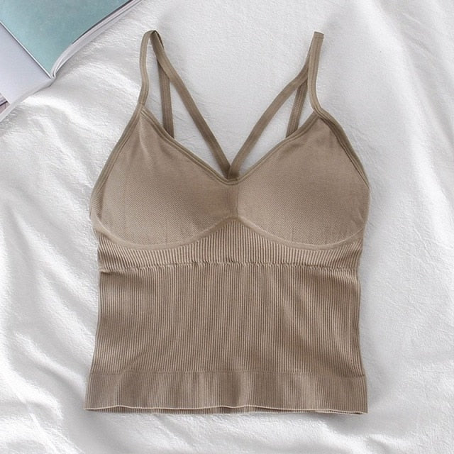 Women's Seamless Gym Tank Crop Top