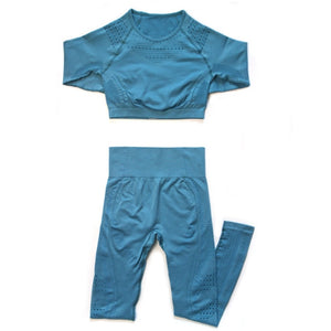 Women Dry Fit Workout Sportswear Yoga Set